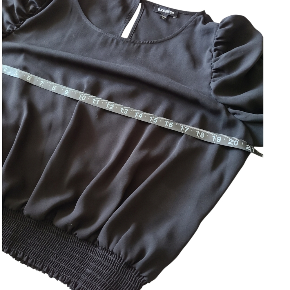 EXPRESS | 3/4 SLEEVE BLOUSE | BLACK |SIZE LARGE - Picture 5 of 12
